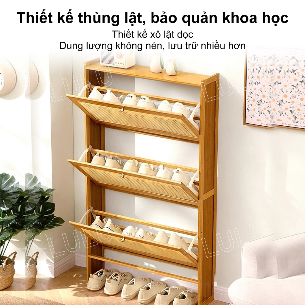 SUNNY BIERE Hộp đựng giày Cây tre giá giày Kệ giày dung tích lớn Kệ giày dung tích lớn Phong cách | BigBuy360 - bigbuy360.vn