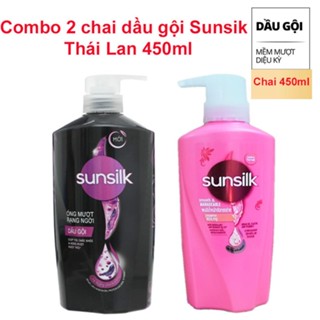 [ Giao màu ngẫu nhiên] Combo 2 chai Dầu gội Sunsilk 450ml mềm mượt cho tóc chắc khoẻ THÁI LAN
