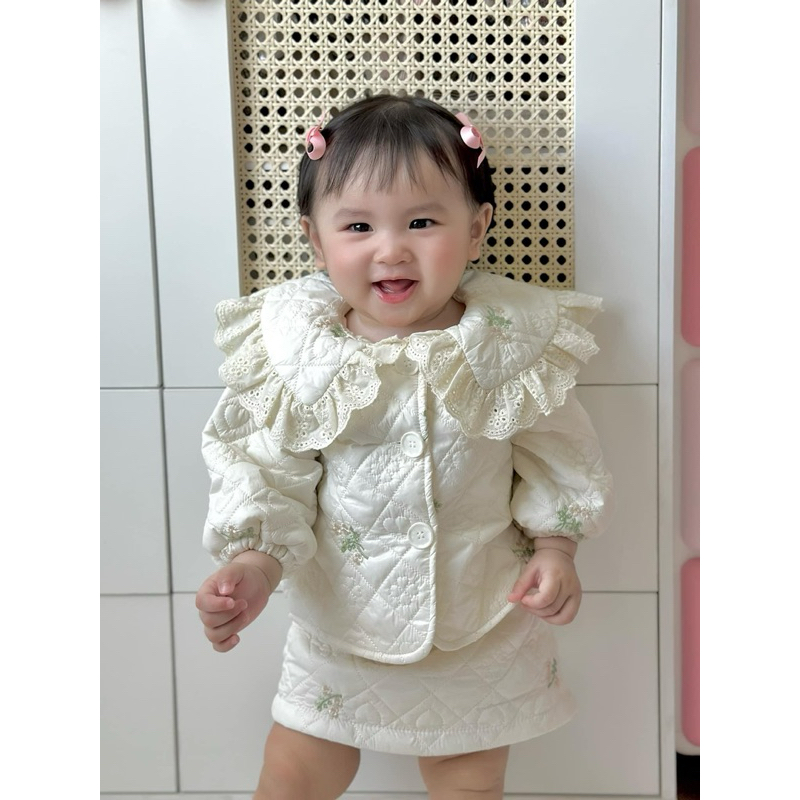 [ ẢNH THẬT 100% ] Set Phao Cổ Ren Hàn Quốc cho bé The Moo.n
