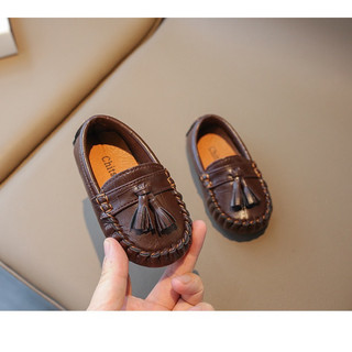 Giày Lười Da Trẻ Em Sz 21-35