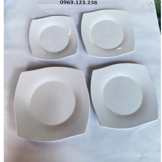 Đĩa phíp vuông 4 size nhựa phíp melamine Việt Nhật 1210