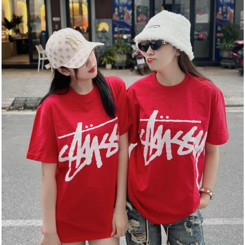 Áo Thun Stussy Basic đỏ chất liệu cotton cực đẹp phong cách trẻ trung cực hot