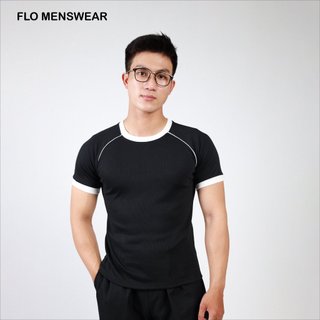 Áo thun body Flo Menswear vesion3 cao cấp form phối viền ráp lăng cổ 2 lớp