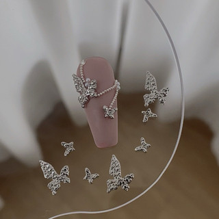 Charm bướm kim loại trang trí móng bán lẻ 1 cái