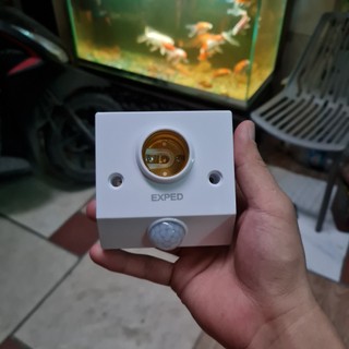 [FreeShip] Đui đèn cảm ứng chuyển động hồng ngoại E27 bảo hành 6 tháng thương hiệu EXPED- có nút gạt điều chỉnh
