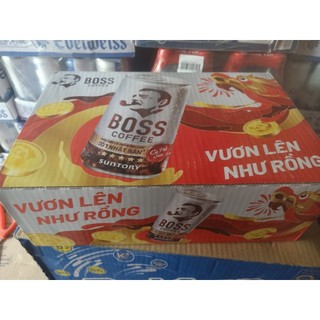 Thùng 24 lon cafe sữa boss 180ml