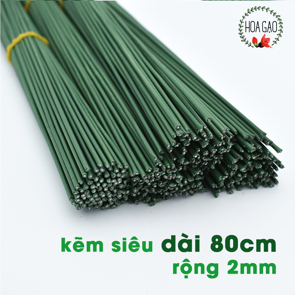 Kẽm cành làm hoa 60cm 80cm HOA GẠO GKH65 nguyên liệu làm hoa kẽm nhung kẽm cắm hoa que kẽm làm hoa