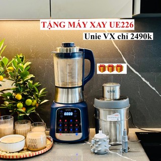 Máy làm sữa hạt Unie VX, Lưỡi dao inox 10 cánh ,tặng xay thịt ue226 ,bảo hành chính hãng