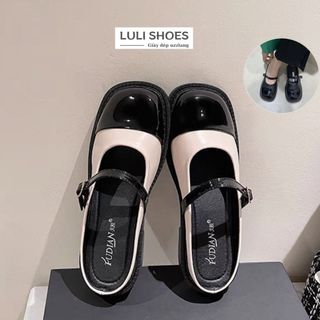   HCM Giày sục Lolita nữ giày búp bê có quai hậu dế bằng chất da mềm B002 