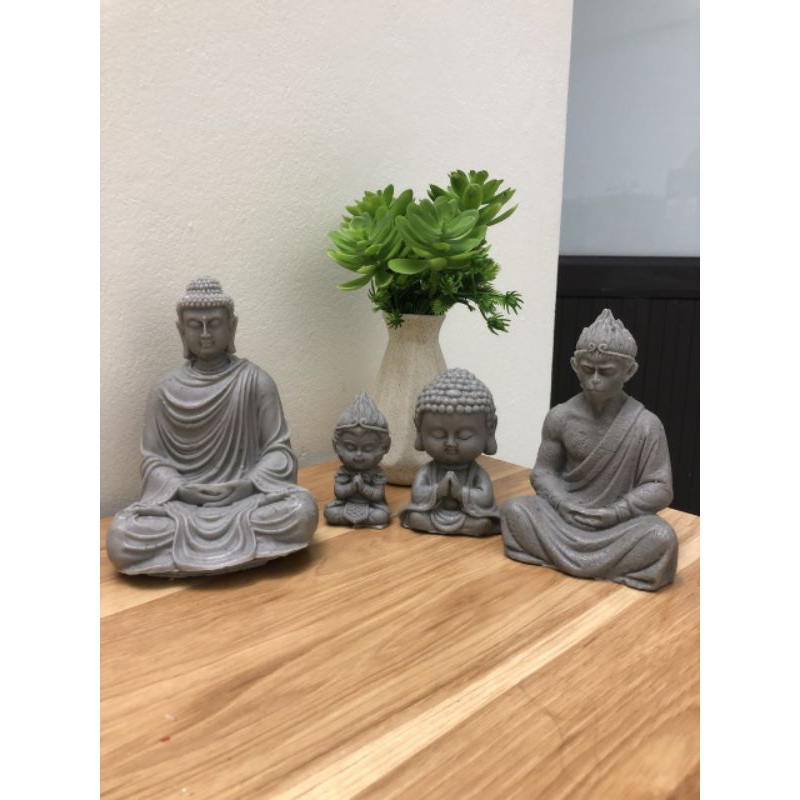 Tượng tôn ngộ không, tượng phật ngồi thiền mini, trang chí tiểu cảnh, bể cá,và cây bonsai