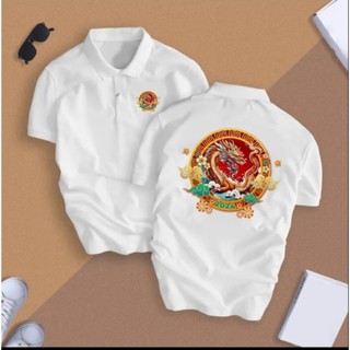 Áo thun cổ trụ cổ bâu RỒNG CÓ BIGSIZE- AOTHUNSN- VẢI POLY COTTON (vải da cá)