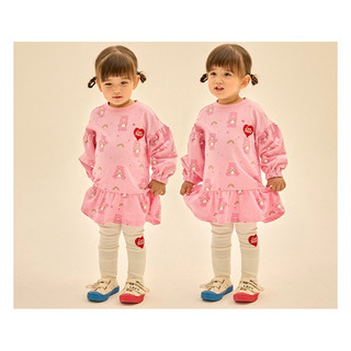 Váy nỉ da cá mềm mỏng Carebears xuất Hàn dư xịn