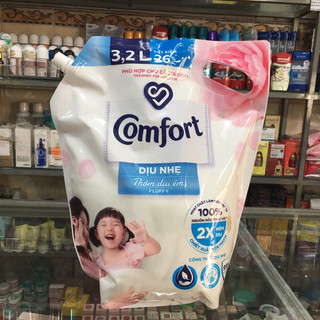 Nước xả vải Comfort cho da nhạy cảm hương phấn túi 3.2 lít