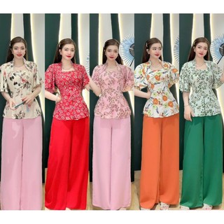 Set lam cổ nữ hoàng , tay dơi , lụa mango size 45-58kg