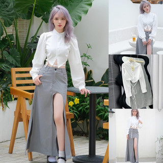 Chân váy xẻ dáng dài hot hit hàng cao cấp Simminstore