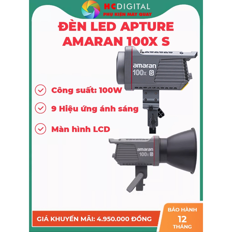 Đèn Led Aputure Amaran 100x S Bi-Color Đèn Led studio Công suất 100W | Hàng chính hãng