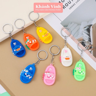Móc Khoá Chiếc Dép Khủng long, Vịt Nhiều Màu | Khánh Vinh - Văn Phòng Phẩm
