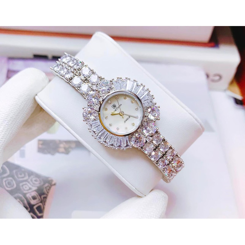 Đồng hồ nữ Royal Crown 6526 mặt tròn đính đá chính hãng