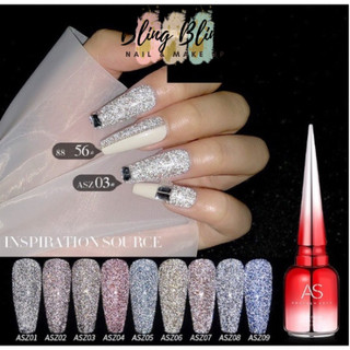 Sơn móng tay gel AS sơn nhũ Flash mã ASZ 15ml chai đỏ