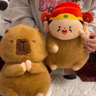 Gấu bông capybara thần tài búp bê nhồi bông capybara thần tài