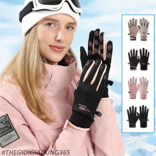 Găng Tay Mùa Đông Nữ Đi Xe Máy Chống Nước Giữ Ấm Bao Kín Thời Trang Thiết Kế Đai Điều Chỉnh Cổ Tay Tiện Dụng