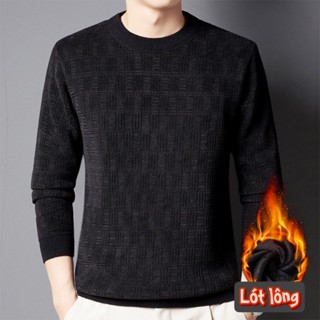  Áo len nam lót lông cổ tròn hàng Quảng Châu loại 1 