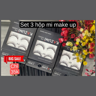 Set 3 hộp Mi make up lụa chồn ( kiểu ngẫu nhiên) - gân lụa mềm kayumi