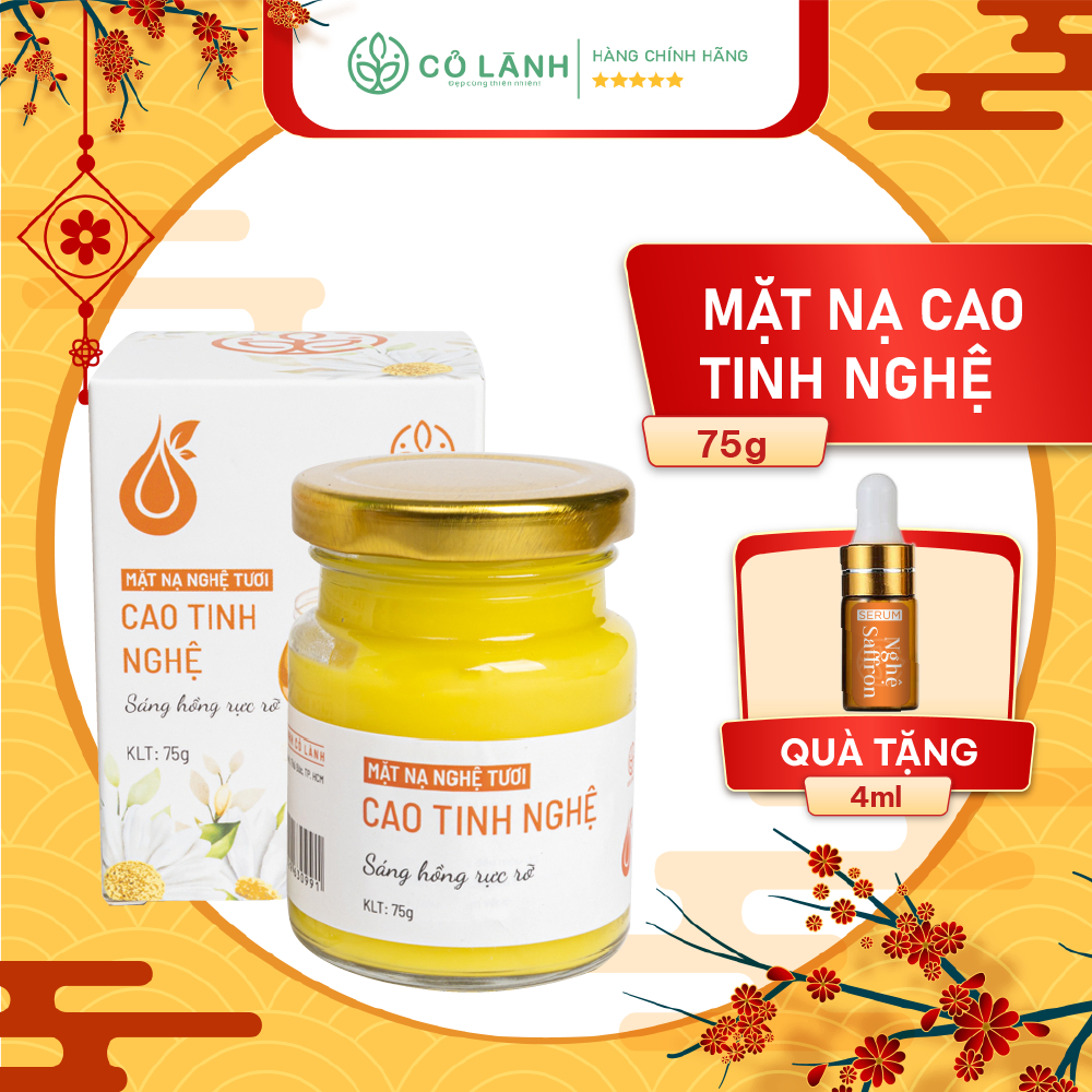 Mặt nạ ngủ Cao Tinh Nghệ Cỏ Lành 75G - Trắng da, mở sẹo, xóa thâm