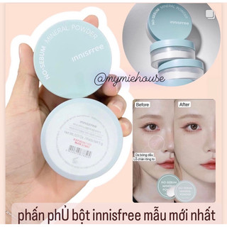 (MẪU MỚI) PHẤN PHỦ BỘT NO SEBUM MINERAL POWDER INNISFREE