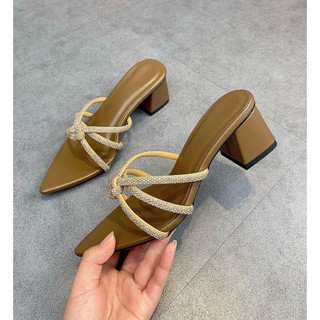 giày cao gót nữ 5cm dây đá đan siêu xinh