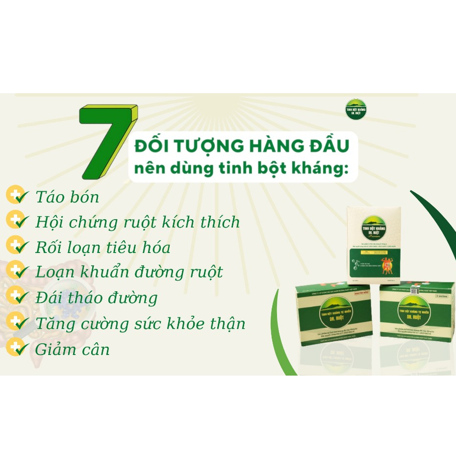 Tinh Bột Kháng Dr. Ruột Việt Nam 17% PREMIUM Giảm Táo Bón Tiêu Chảy Đại