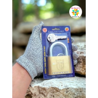 Ổ khoá cửa đồng treo bấm Việt Tiệp 60mm - ổ khóa cửa khóa cổng khóa chống trộm cao cấp Việt Tiệp