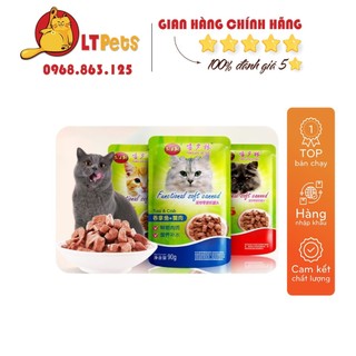 Thức ăn ướt cho mèo Poroca Túi 90g- BAO BÌ MỚI
