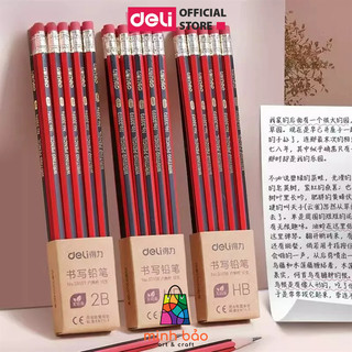 Bộ 10 cây bút chì thân lục giác deli 2b/hb deli 33158/33159