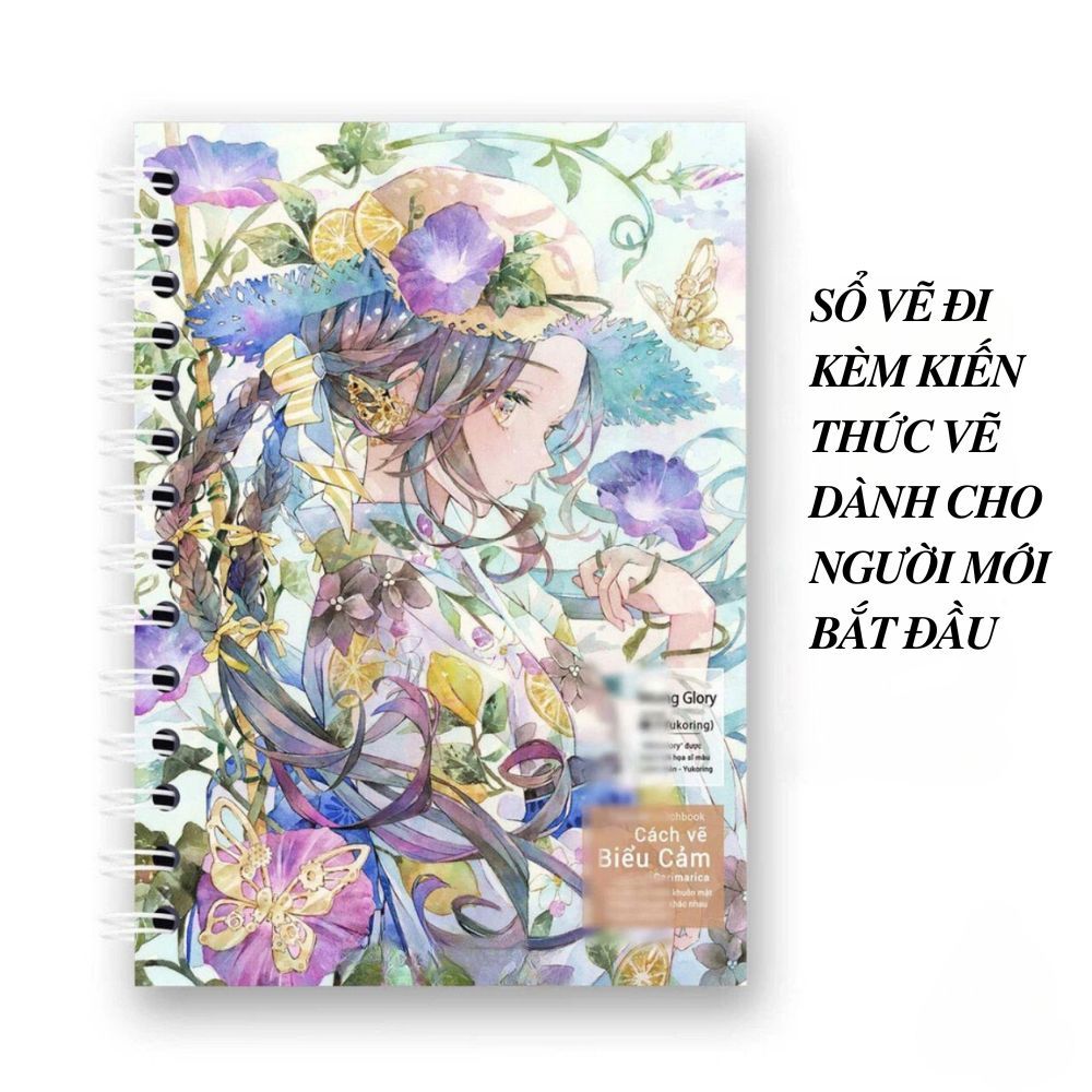 Sổ Luyện Vẽ Kèm 75 Trang Tut Biểu Cảm&Mắt - Sổ Vẽ Dành Cho Người Mới Bắt Đầu