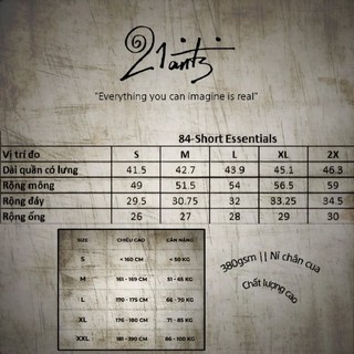 QUẦN SHORT 21ANTS BASIC LOGO || QUẦN SHORT NỈ CHÂN CUA CHẤT LƯỢNG CAO