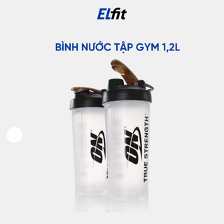 Bình nước thể thao shake bottle on gold standard chai nước tập gym nhựa cứng chắc chắn bền đẹp 1,2l