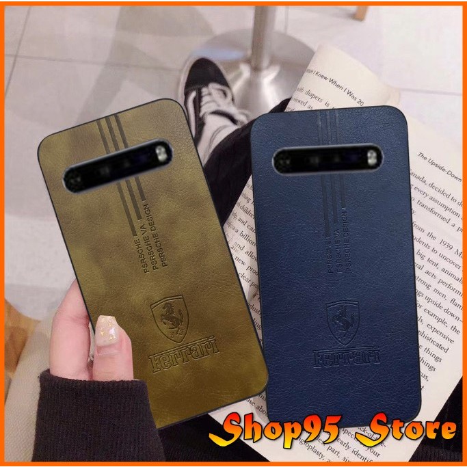 Ốp lưng da Ferari cho LG V60 G6 G7 G8 bản 2 camera hoạ tiết cao cấp