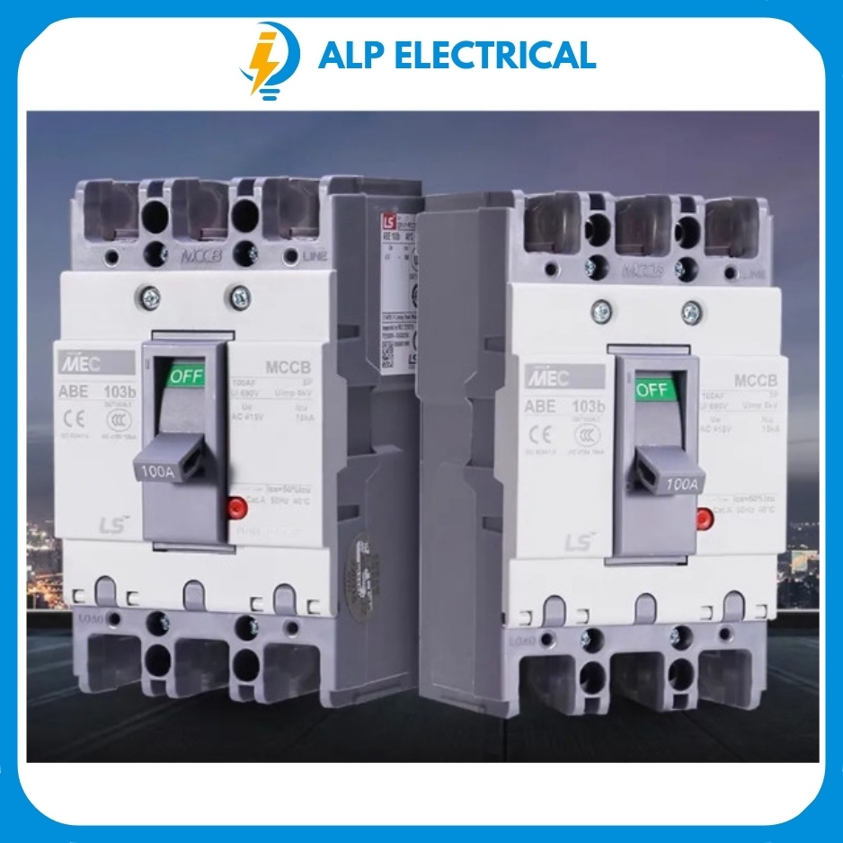 Aptomat Khối 3 Pha LS ABE và ABN 20A ~ 100A, cầu dao điện MCCB LS 3P ABN, ABE, cầu dao tự động, át khối, atomat, CB khối