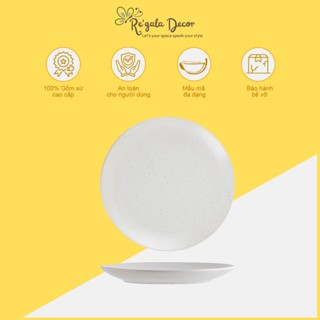 Đĩa Sứ Men Mè Re'gala Decor - Không Chưa Chất Độc Hại Phong Cách Nhật Tinh Tế, Thanh Lịch Phù Hợp Với Đa Dạng Món Ăn