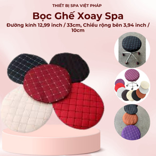 Bọc ghế xoay spa vỏ bọc ghế 3 lớp ghế tròn