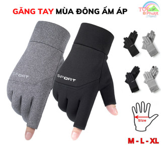 Găng tay chống nước giữ ấm mùa đông đi xe máy Sport - Hở 2 ngón tiện lợi cao cấp