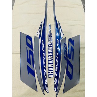 Bộ tem decal dán xe máy Yamaha Exciter 150 GP đời 2019 màu xanh đậm zin thái siêu đẹp