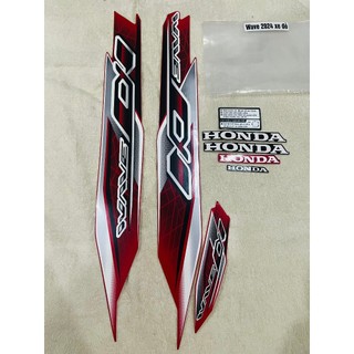 Bộ tem decal dán xe máy honda wave a 2024 wave anpha wave alpha màu đỏ zin thái siêu đẹp