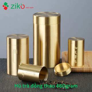 Hũ đựng trà , hũ đựng cafe, hũ trà đồng thau cao cấp có nắp xoáy siêu kín, mẫu cao cấp cực đẹp
