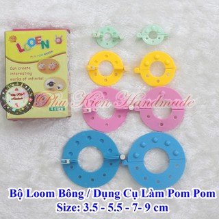 Bộ loom bông / dụng cụ làm pom pom