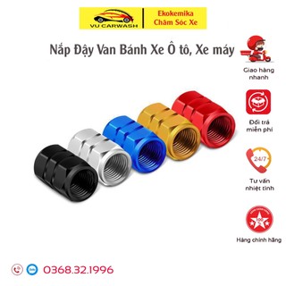 Bộ 4 Nắp Đậy Van Bánh Xe Ô tô, Xe Hơi, Xe Máy, Xe Đạp Bằng Hợp Kim Nhôm Nhiều Màu Sắc VAN