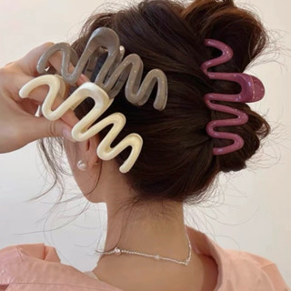  Kẹp tóc  càng cua nhựa Acrylic kiểu gợn sóng phong cách Hàn quốc 