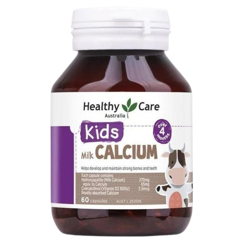 Viên uống canxi sữa cho bé healthy care kids milk calcium 60 viên