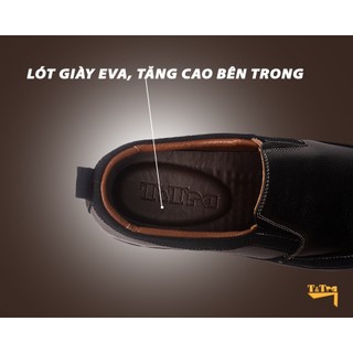 [8CM] Giày Cao Nam T&Tra T34 Đen - Nhẹ Hơn và Ít Dốc Hơn